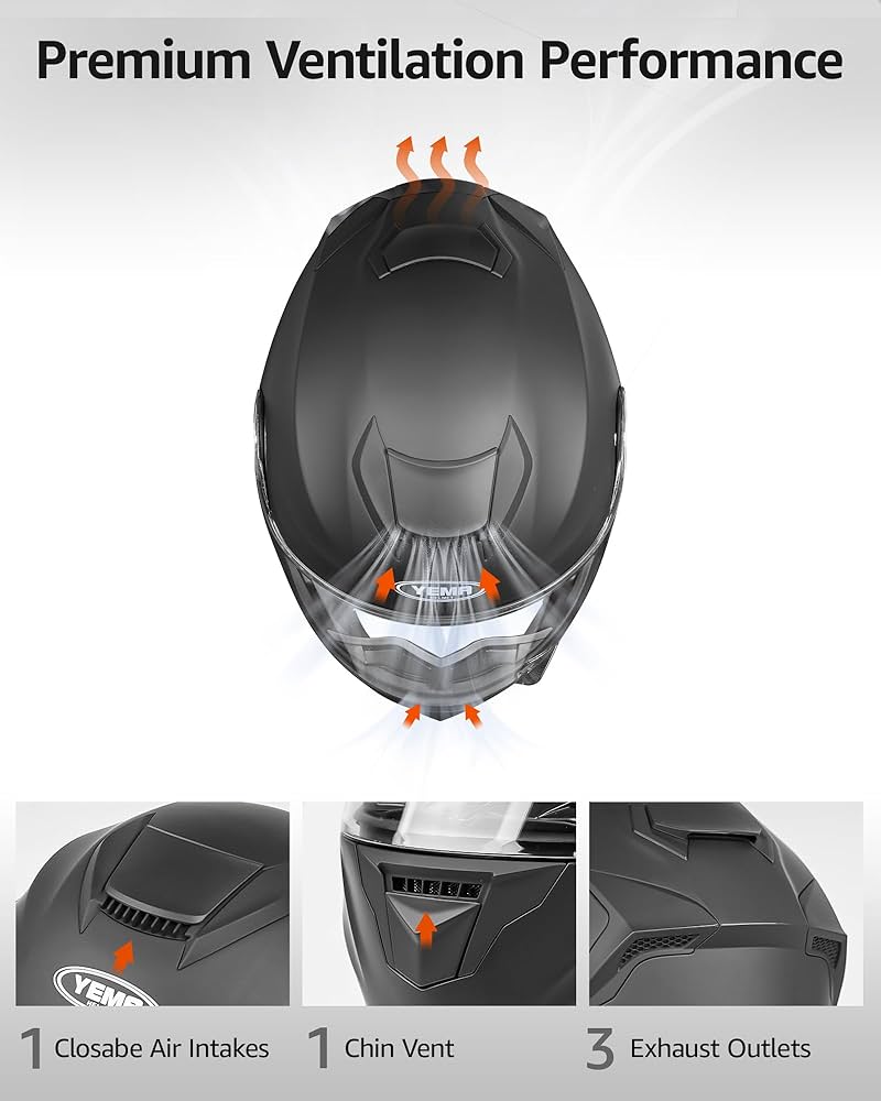 Amazon.com: YEMA Modular Motorcycle Helmets, DOT Approved